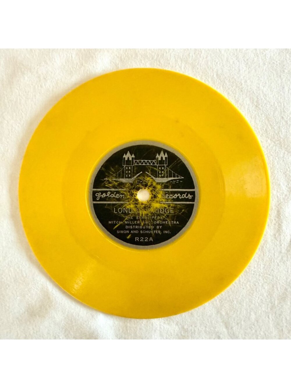 Vintage Golden Records Yellow London Bridge Baa Baa Black Sheep 6in Likely 78RPM
